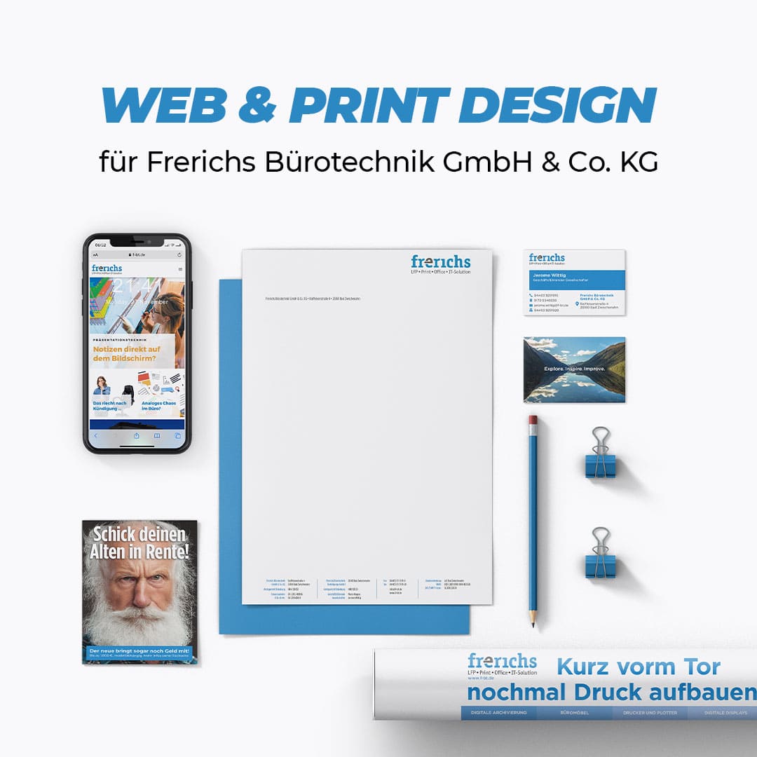Web- und Print-Design für Frerichs Bürotechnik